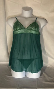 Lencería de noche y tanga verde para bebé muñeca ropa de dormir verde transparente talla medi correa adj - Imagen 1 de 2
