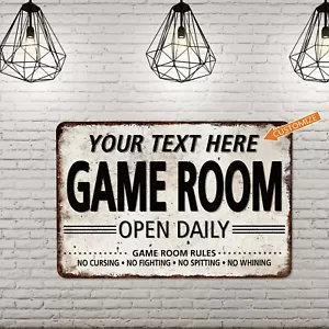 Custom Game Room Sign Family Room Decor Rec Arcade Card Darts Gamer 108122002063 - Picture 1 of 7