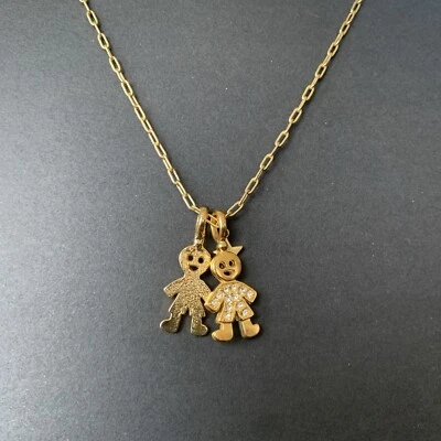 Collar de cadena con clip Madewell con estrella y dos colgantes de cristal para niños Foto 1 de 4