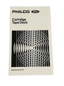 Vtg Philco Ford Cartridge Tape Deck Operating Manual Instructions Brochure - Picture 1 of 7