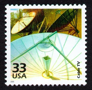 USA, SCOTT # 3190-F, MNH CABLE TV TECHNOLOGY, SATELLITE TRANSMISSION OF 1980'S - Picture 1 of 1
