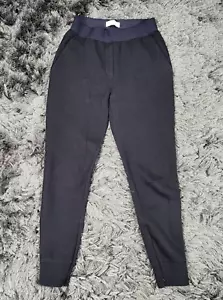 Everlane Ponte Jogger Pants Womens XS Black Cotton Tapered Leg Zip Ankle Pull-On - Picture 1 of 19