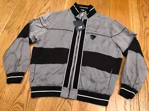 CAVALLI CLASS JACKET SMALL UK 34" MEN'S RETRO ZIPPED LIGHT BOMBER MICRO CHECK - Picture 1 of 23