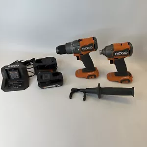 RIDGID R9208 18V Brushless Cordless 2 Tool Kit with Hammer Drill and Impact - Picture 1 of 16