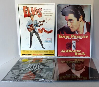 批量 3 件 金属和 1 张卡片 ELVIS PRESLEY 海报标志 2 件全新 — 第 1/4 张图片
