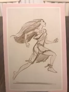 POSTCARD-NEW DISNEY-POCAHONTAS C. 1995 POCAHONTAS RUNS LIKE THE WIND - Picture 1 of 5