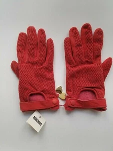 Moschino Women’s Leather Gloves Size 6 1/2 - Picture 1 of 9