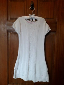 NAUTICA Mädchen Pulloverkleid elfenbeinfarben Zopfmuster - Größe 5 - Bild 1 von 5