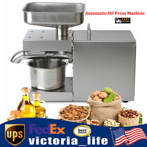 600W Commercial Automatic Oil Press Machine Peanut Tea Oil Extractor Expeller
