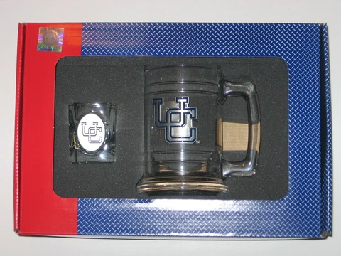 Connecticut UCONN Huskies Glass Tankard Mug & Shot Glass Boilermaker Set Cover