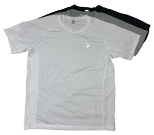 Neleus Men's 3 Pack Short Sleeve Dri Fit Shirts Size Medium Black Grey White - Picture 1 of 7