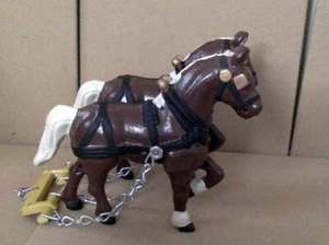 Antique Cast Iron Toy. 2 Carriage Horses. - Picture 1 of 6