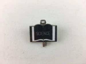 Science Scholastic Pin 1" key book black & white - Picture 1 of 3