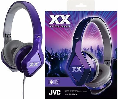 JVC HA-SR100X VIOLET On-Ear Club style Headphones Remote & Microphone /Brand New - Image 1 of 3