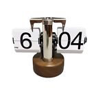 Automatic Flip Clock Digital Clock European Style Wooden Base White Number Card