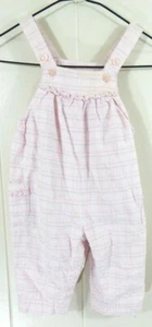 Gymboree Baby Girls 3-6 Months Overalls Pink Plaid Vintage 1990's EUC Free Ship - Picture 1 of 3