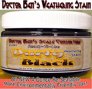 Durty Black Weathering Stain-4oz Doctor Ben's Wood plástico metal resina ots0872 - Imagen 1 de 12