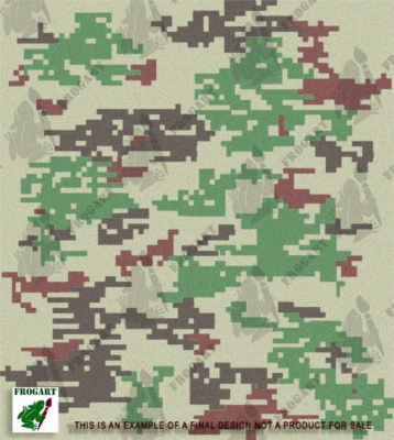 Digital Pixel Camo High Heat Vinyl Stencil Kit 11"x13" (3) Sheets For Cerakote - Image 1 of 4