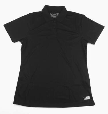 Novo Polo Feminino Russell's Athletics Dri-Power Performance Preto Médio CF7S03 - Imagem 1 de 2