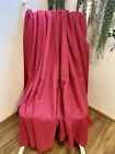 Hot Pink Linen Look Voile Eyelet Pair Of Curtains 66Wx54D Lined Deep Pink