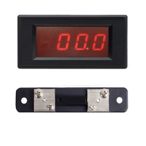DC 50A Red LED Digital AMP Ammeter Panel Digit Current Meter 0-50A DC + Shunt - Picture 1 of 9