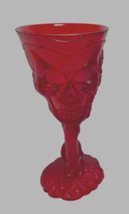 Halloween Skeleton Skull Cups Goblet Chalice Red Plastic BB13-991 - Picture 1 of 5