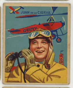 Sky Birds Karte R136 National Chicle R136 1934 Nr 43 Juan De La Cierva Spanien schön - Bild 1 von 2