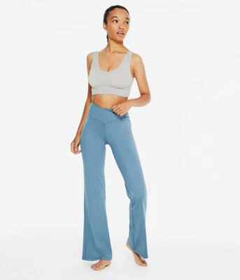 NUEVO CON ETIQUETAS Aeropostale Calce Alto Calce Cruzado Acampanado Leggings Para Mujer Talla M Azul Pizarra Foto 1 de 3
