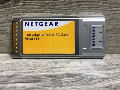 Netgear WG511T Silver 108 Mbps 32-bit CardBus Super-G Wireless PC Card  #M37-49 - Image 1 of 2