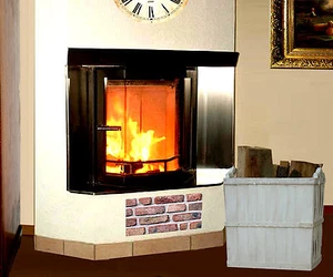 Holzkorb Kaminholzkorb Feuerholzkorb Brennholzkorb innen Folie Shabby Chic em - Bild 1 von 1