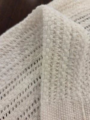 Manta ligera Grand Hotel totalmente natural 100 % algodón tejido gofre, tamaño doble. Foto 1 de 4