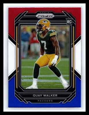 2022 Panini Prizm - Rookies Quay Walker #373 Red White & Blue Holo (RC) - Image 1 of 2