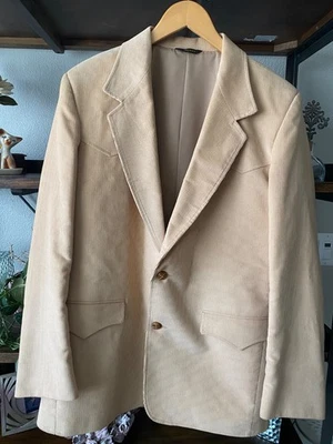 Vintage Pioneer Wear Blazer Sport Coat Jacket 40L Brown Corduroy Elbow Patch - Image 1 of 4