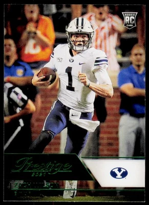 2021 Panini Chronicles Draft Picks Zach Wilson 82 Green BYU Cougars - Image 1 of 2