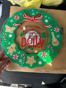 Dolly Parton Christmas Glass Lazy Suzan - Picture 1 of 1