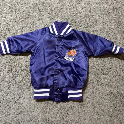 Vintage Chalk Line Phoenix Suns Satin Bomber Jacket Button Size 0-6M - Image 1 of 4