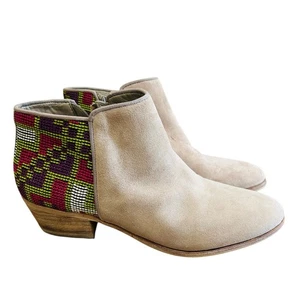 Sam Edelman Wildleder-Booties Perlen Stiefeletten Southwestern Azteken Damen 7,5 - Bild 1 von 8
