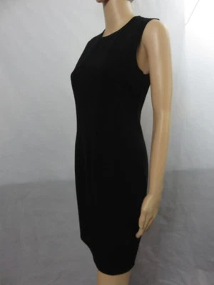 New Michael Kors Black Sleeveless Wool Knit Dress Exposed Zipper Size 6 NWOT - Image 1 of 4