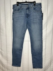 NWT True Religion Jeans Rocco Men’s SZ 38x33 Relaxed Skinny Medium Wash New 983 - Picture 1 of 10