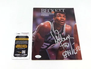Revista Beckett firmada por David Robinson noviembre 1991 Spurs JSA automática - Imagen 1 de 3