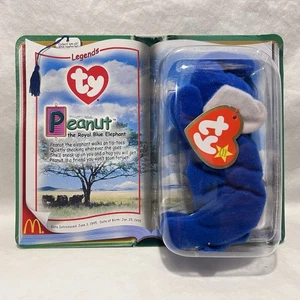 McDonald's Ty Teenie Beanie Babies 2000 PEANUT The Elephant Vintage Plush - Picture 1 of 3