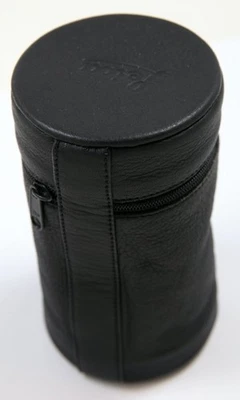 Genuine Leica M Leather Lens Case 14.5cm x 8cm Cylindrical Pouch with Zipper - Image 1 of 4