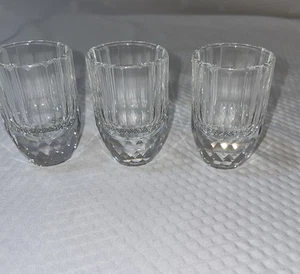 Swarovski Crystal Schnapps Shot Glass Set Of 3 Clear Cut Retired NO BOX - Picture 1 of 6