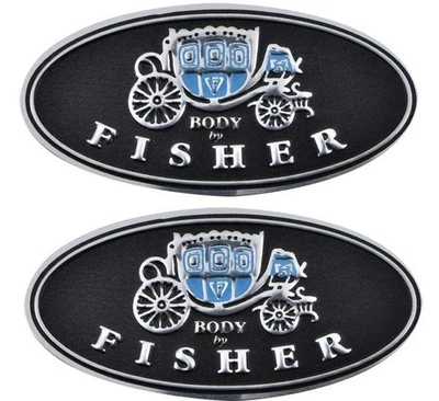 Juego de emblemas de placa de umbral de puerta de Fisher carrocería OER para Chevy Olds Pontiac 1961-1981 Foto 1 de 4