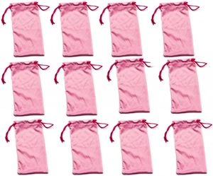 Doce (12) bolsas/sacos/estuches de limpieza y almacenamiento de microfibra ROSA para Sungla - Imagen 1 de 12