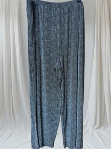 Vikki Vi Women's Black White Acetate Pull On Dress Pants Elastic Waist Size P3X - Picture 1 of 17