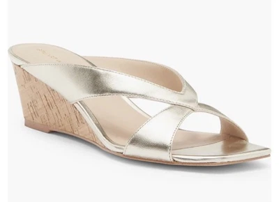 NWD $450 Stuart Weitzman Miami Wedge Slide Sandal Platino Gold Size 9.5B/EU40 - Image 1 of 4