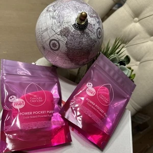 2x BeautyBlender POWER POCKET POWDER PUFF - Dual Sided x 2 Full Size SEALED A2 - Picture 1 of 4