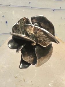Anillo flor rosa vintage banda brutalista talla 6,75 por Riilla plata esterlina mujer - Imagen 1 de 11