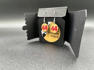 Formula 1 Lewis Hamilton 44 Drop/Dangle Earrings - Picture 1 of 14